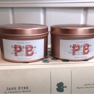 Set of 2 Trader Joe’s seasonal Peony Candles